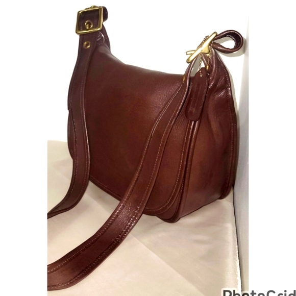 Coach Handbags - Coach Vintage Patricia's Legacy Brown Leather Classic Flap Crossbo Crossbody Bag